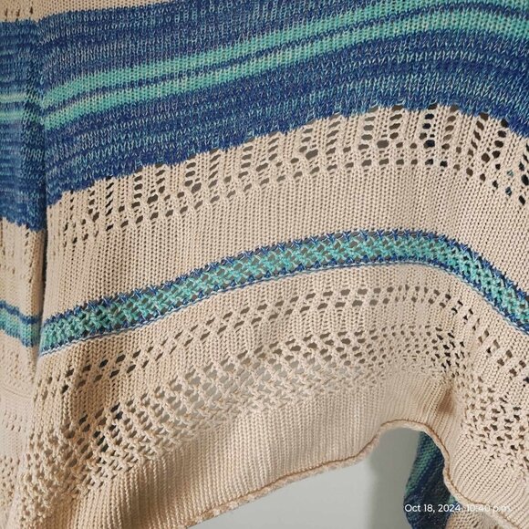 100% rayon kids size small knit ocean blue cardigan kiddo by katie - Picture 8 of 8